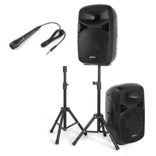 Pack 2 Amplified Sound Speakers 600W 2x300w Bluetooth Usb VONYX